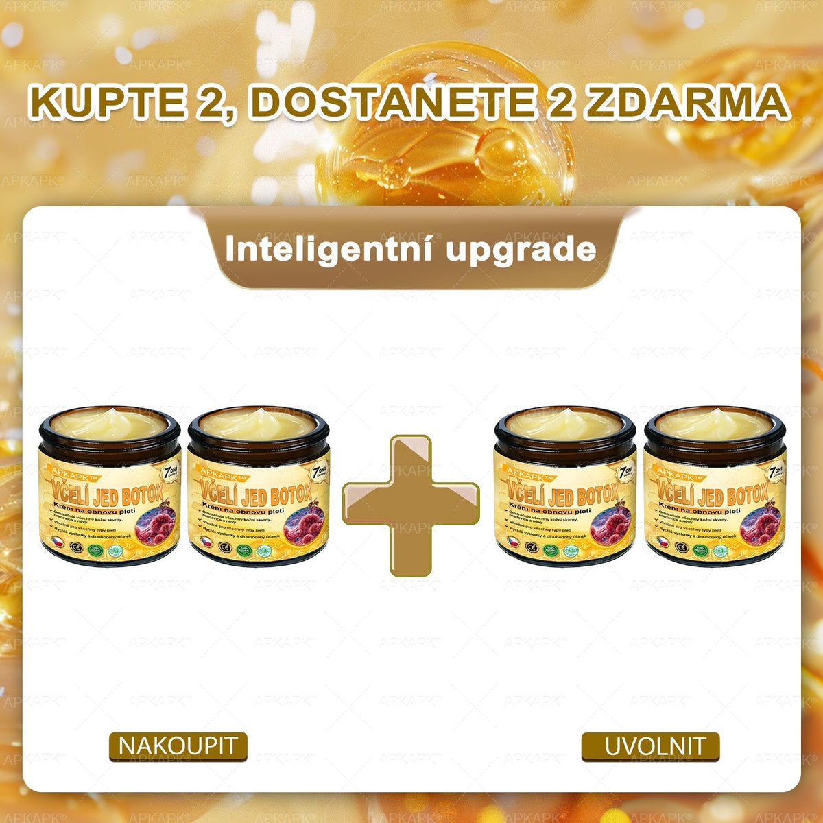 Vyrobeno a odesláno z České republiky 🐝🔥🔥 𝖠𝖯𝖪𝖠𝖯𝖪® Včelí jed Skin Regenerační krém