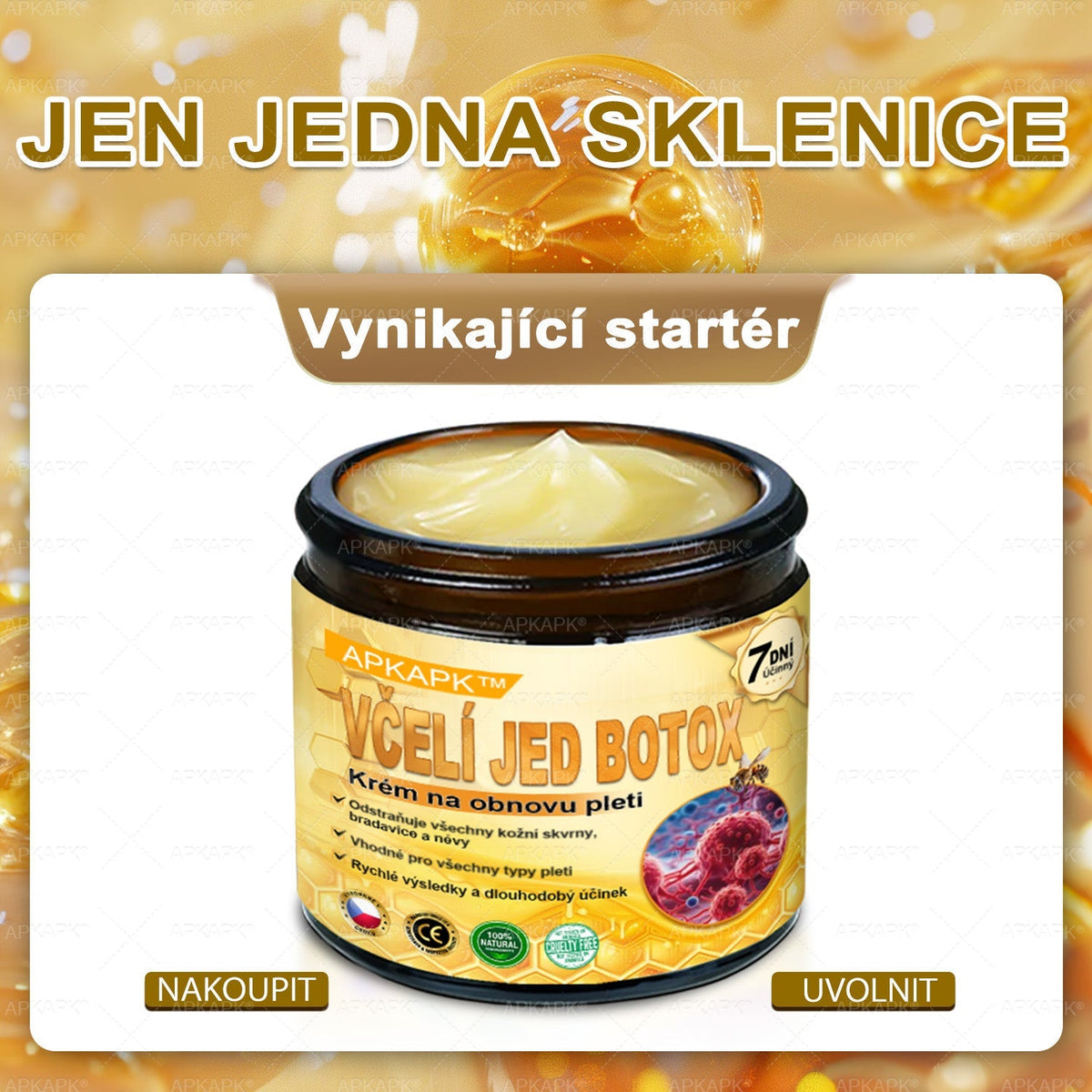 Vyrobeno a odesláno z České republiky 🐝🔥🔥 𝖠𝖯𝖪𝖠𝖯𝖪® Včelí jed Skin Regenerační krém