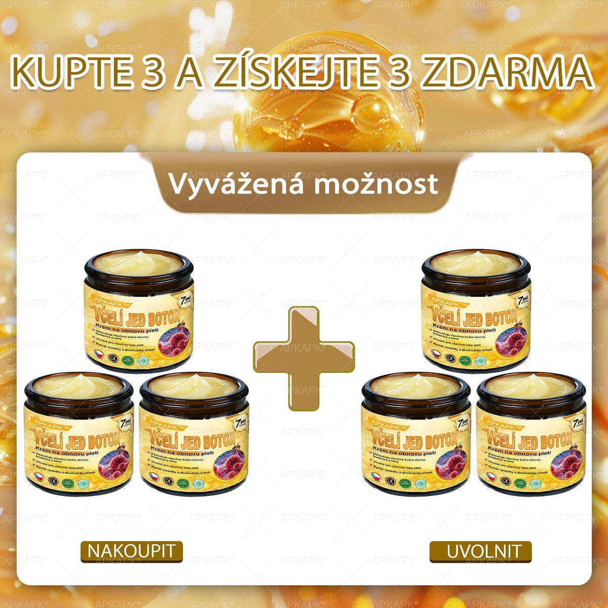Vyrobeno a odesláno z České republiky 🐝🔥🔥 𝖠𝖯𝖪𝖠𝖯𝖪® Včelí jed Skin Regenerační krém