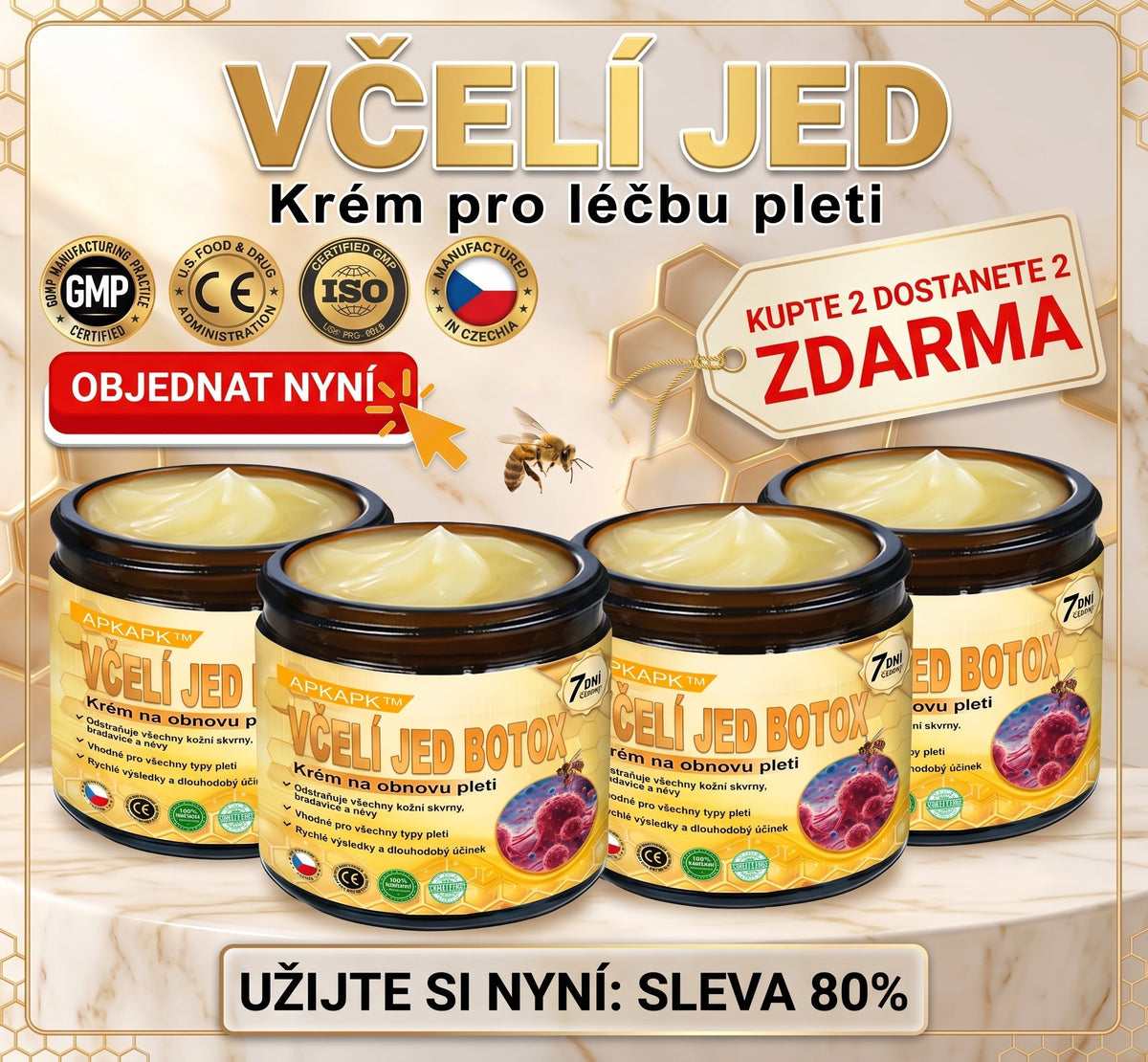 Vyrobeno a odesláno z České republiky 🐝🔥🔥 𝖠𝖯𝖪𝖠𝖯𝖪® Včelí jed Skin Regenerační krém